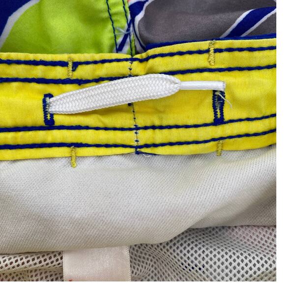 Cat & Jack Swim Trunks Blue Yellow Floral Aloha Boys Toddler Sz XS 4-5 - Picture 6 of 8